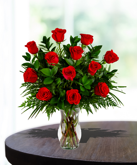 Valentine's day Long Stem Dozen Roses delivered Baton Rouge LA