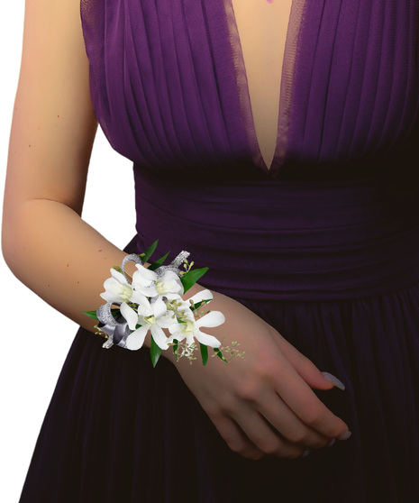 dendrobium orchid wristlet corsage for the dance baton rouge la