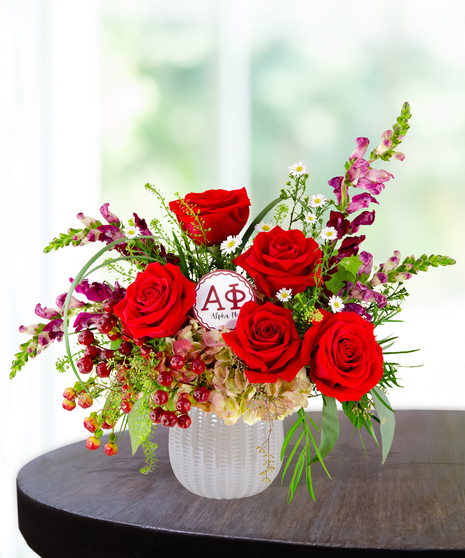 Alpha Phi - Modern Arrangement | Baton Rouge Sorority Flowers